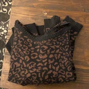 Free people leopard sweater